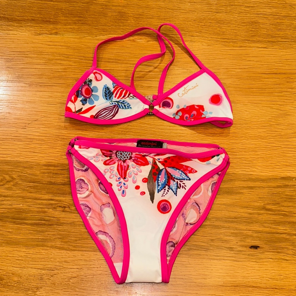 CATIMINI PARIS~Size 12 Youth Girls Summer Pool Beach Bikini Rich Beautiful Color